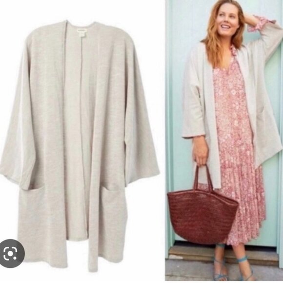 Donni Anthropologie Slouchy Gray Cardigan - Picture 2 of 10